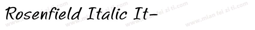 Rosenfield Italic It字体转换